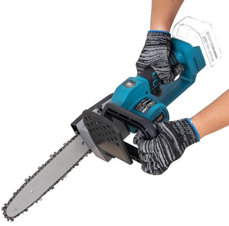 KATSU FIT-BAT 21V Brushless Cordless Chainsaw 10 Inch 750W Wireless Electric Chain Saw, Brushless Motor, for Wood Branches Trimming Pruning Cutting, Without Battery or Charger 102733