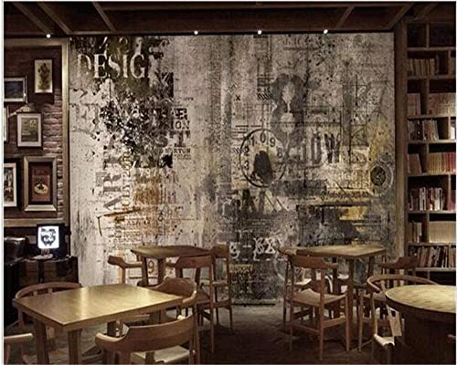 Photo Wallpaper Self-Adhesive Mural 3D Retro Cement Wall Wall Photo Art Wall Posters Wall Stickers for Living Room Tv Sofa Theme Hotel Luxury Corridor Background Wall Painting H 350 (W) x 256 (H) cm
