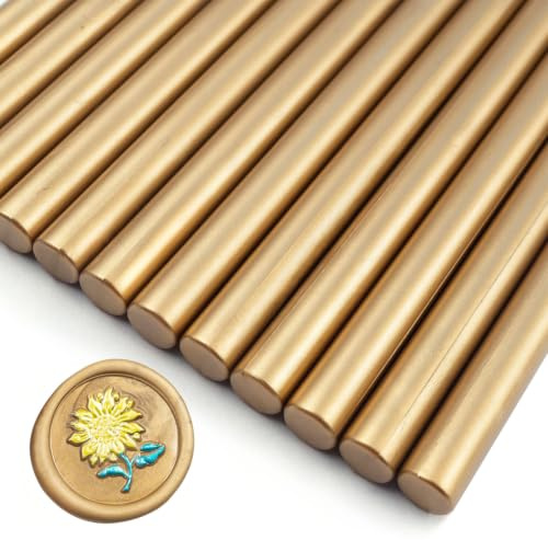 Zifospy Lot de 26 Bâtonnets de Cire à Sceller 7mm pour Pistolet à Colle – Scellage Élégant pour Invitations de Mariage, Cartes de Vœux, Bouteilles de Vin et Projets DIY(Marron）