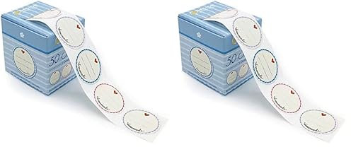 AVERY Zweckform 56819 Marmeladen Etiketten selbstklebend 50 Stück (Ø38mm, Aufkleber Marmeladenglas, Einmachen, Haushaltsetiketten ablösbar, Homemade, beschriftbar, Weihnachten) Sticker auf Rolle