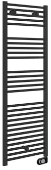 FABIN store Sèche-serviettes électrique programmable hebdomadaire noir mat (1375 mm x 480 mm)