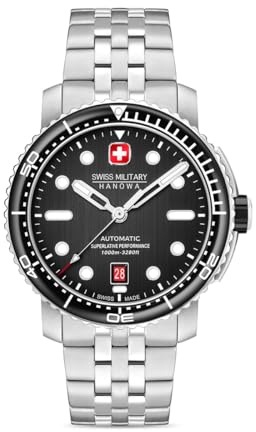 Swiss Military Hanowa Maitre PLONGEUR Reloj automático para Hombre con Cristal de Zafiro y 2 Correas