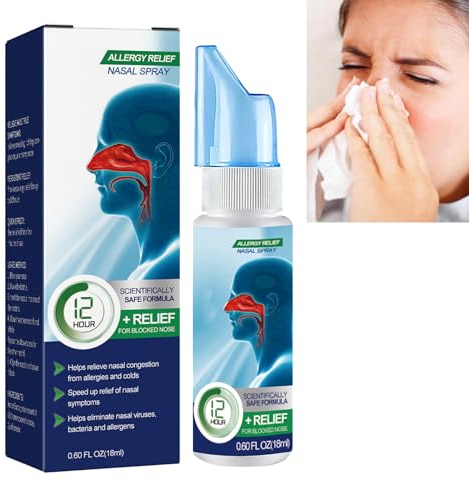 Spray Nasal,Spray de Cuidado Nasal para el Resfriado,Spray de Cuidado Del Resfriado,Hidrata y Cuida la Mucosa Nasal Dañada o Irritada