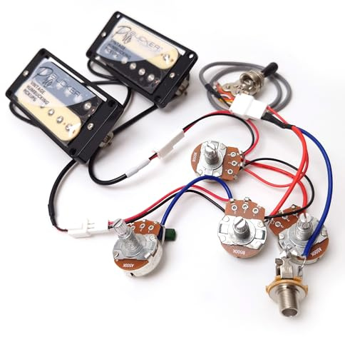 ProBucker Alnico 2 Humbucker Pickups Set zebra for Gibson Les Paul Pickups,Neck and Bridge Pickups with 2-Conductor Quick-Connect Terminals, 2V2T Wiring Harness, Vintage Tone Upgrade