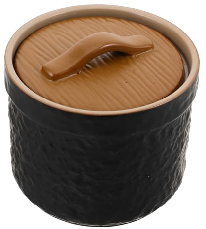 Ciieeo Olla De Barro Para Guisar De Cerámica Con Tapa Para Cocinar Al Vapor Sopa De Cebolla Francesa Uso El Hogar y Restaurante