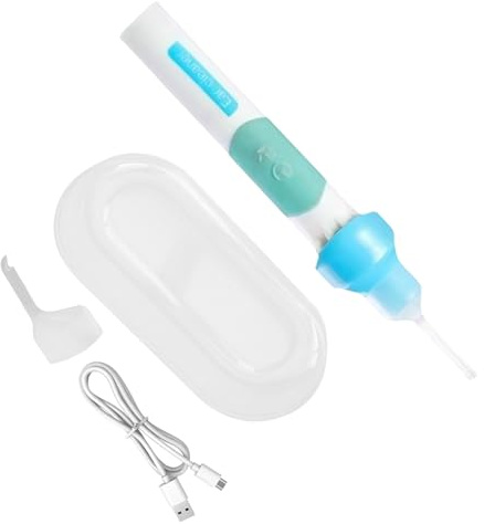 Removedor de Cerumen | Limpiador de Cera del Oído Eléctrico con Luz | Electrónico con Luz para Niños y Adultos, Uso en Interior y Exterior y Portátil