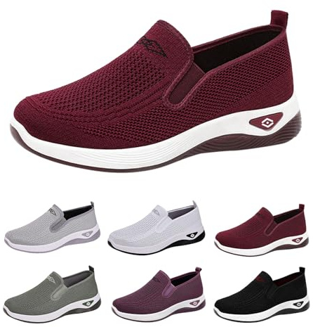 Fritidsskor dam sommar – sommarskor dam bekväma tofflor enfärgade damskor ventilerande joggingskor fashionabla sportskor bekväma sneakers tjock sula promenadskor