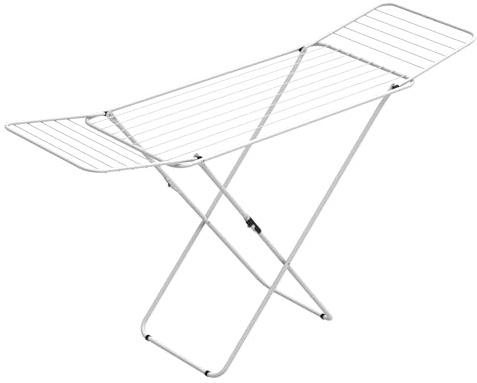 Rörets Tendedero Plegable para Ropa Azul Tony White - Alas Extensibles de Acero para Interior y Exterior, Ligero 2 kg, Diseño Sueco Sin Necesidad de Montaje y 18 m de Secado - 84 x 160 cm