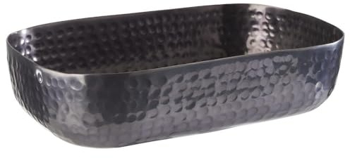 APS Cuenco de aluminio con superficie de metal martillado para alimentos fríos y calientes, 23,0 x 15,5 cm, 1,4 l.