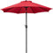 Yaheetech Sonnenschirm 270 cm Terrasenschirm Gartenschirm Knickbarer Balkonschirm Kurbelschirm mit Kurbelvorrichtung Sonnenschutz UPF 50+, Rot