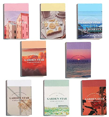 HCRXVV Scrapbook Stickers 400 Stück Bullet Journal Sticker Washi Sticker Set Sticker Aesthetic für Journal,Planer Notebook, Kartenherstellung DIY Arts(8Set)