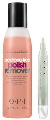 OPI Acetone-free Nail Polish Remover, 110 ml & Polish Remover, Corrector Pen, 4 ml