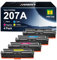 NOGIVY 207A 207X Toner mit Chip Kompatibel für HP 207A Toner Set für Color Laserjet Pro MFP M283fdw Toner für M255dw M282nw M283fdn W2210A W2211A W2212A W2213A (Schwarz Cyan Yellow Magenta, 4er-Pack)