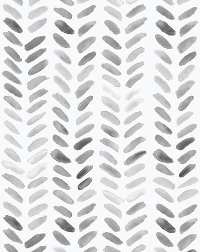 Sevalo Gray White Peel and Stick Wallpaper Boho Contact Paper 17.3”×78.7”