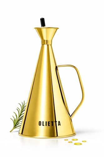 Doseringsflaska i Rostfritt Stål för Olivolja 1000 ml - Guld