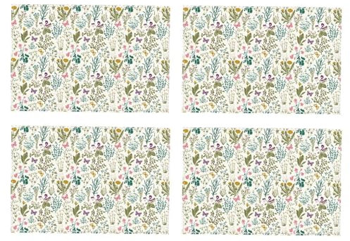 Baby Placemats, Baby Placemats for Restaurants, 4 x Portable Toddler Feeding Mat for Babies, Feeding Mat, Toddler Table Mat, Baby Dining Mat for Home and Travel