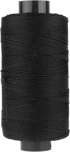 1 rollo de cuerda de nailon trenzado negro para jardinería, marcado, proyectos de bricolaje y manualidades