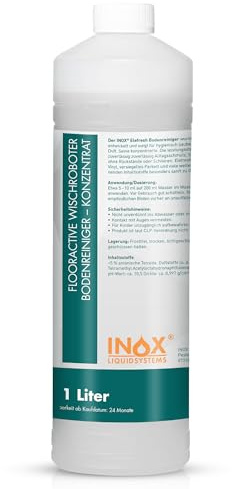 INOX® FloorActive Wischroboter Reiniger Konzentrat 1 L – Reinigung für Wischroboter & Saugroboter – Streifenfreier Bodenreiniger mit frischem Duft – Reinigungsmittel für Wischroboter