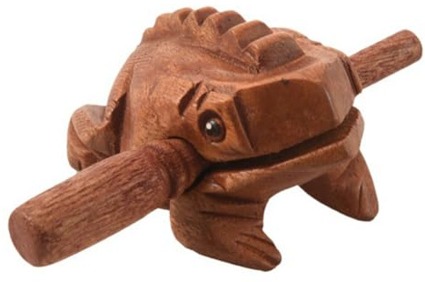 Malloy 1 Piece Frog Tone Block Toys Wood Frog Tone Block Toys Wooden Lucky Frog Toy Carved Croaking Wood Percussion Musical Sound