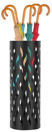 Gwtdtoad Porta Paraguas Alto,Organizador Metálico Vertical - 15x15x42 centímetros Cubeta Sostenedora de Paraguas,Para Interior Casa Sala De Estar Pasillo Balcón Oficina Recepción De Hotel Salón