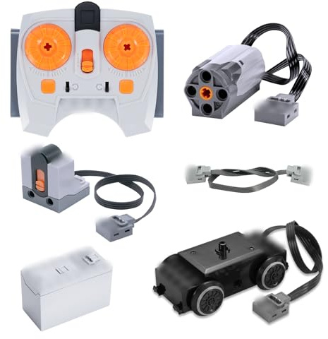 Motor Power Function Kit Binghe Set 11 Motore Elettrico Giocattolo con XL/L/M Motor, Servomotore, Telecomando 2,4GHz, Motore di trazione, Scatola batterie, Cavo LED, Ricevitore,Interruttore di comando