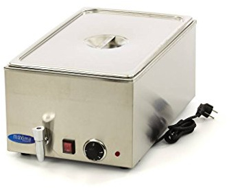 Maxima 09300009 Bain Marie con Rubinetto Incluso, Acciaio Inossidabile