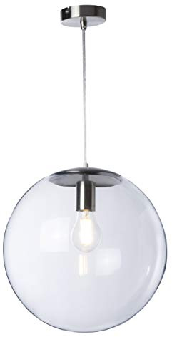 Hänglampa glob, borstad aluminium