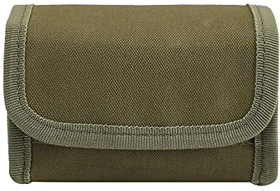 MiOYOOW Shell Holder, 10 Rotondi Supporto per Cartridge Tattiche Molle Ammo Bag, Custodia per Proiettili in Nylon per Caccia All'Aperto
