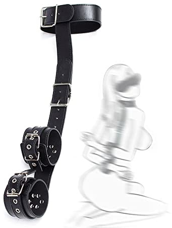 MINGSHOP Ceinture de yoga en cuir de qualité supérieure - Soutient le poignet et le cou simultanément - Pour étirer les postures de fitness