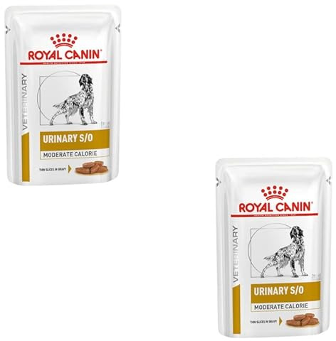 Royal Canin Urinary S/O Moderate Calorie | Pack Double | 2 x 12 x 100 g | Nourriture Humide pour Chiens | pour Le Soutien en Cas de calculs de Struvite