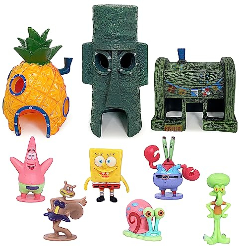 MeYuxg Aquarium deko, Fisch Tank Ornament Ornamente, Landschaft Ananas Haus Höhle für Unterwasser Dekoration Kunststoff Dekor