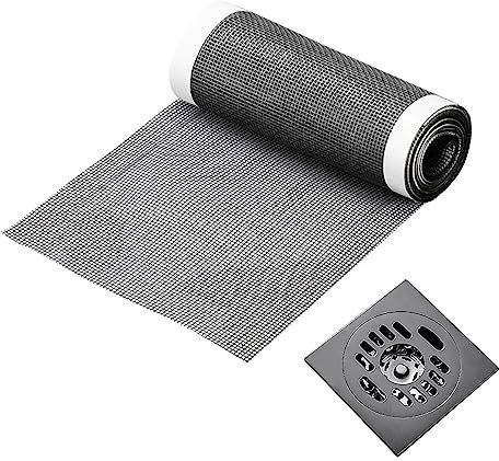 Rianpesn Drenaje Pelo Ducha, Rollo Adhesivo Malla Protectora para Drenaje Piso 4, Accesorios Limpieza para el hogar, Cubierta Drenaje para baño, Fregadero