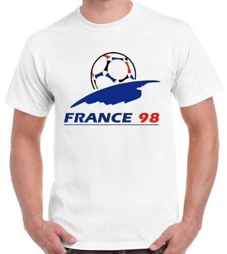 World Cup France 98 Classic Football Logo Ideal Gift Retro T Shirt 2387 White M