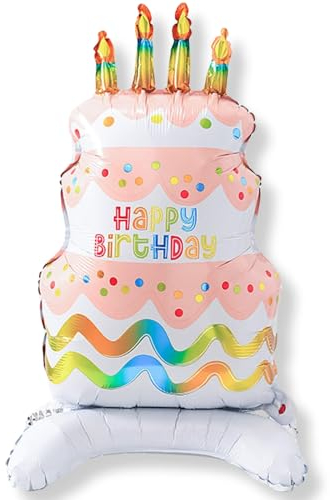 DIWULI stehender Torten-Ballon - Happy Birthday Party Deko