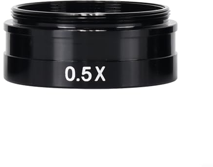 YUANGANG Barlowobjektiv, 42 mm Montagegewinde, Mikroskop-Kamera-Objektiv, Objektiv für XDS-10A 120X/180X/300X Objektiv, unverzichtbar für industrielle Nutzung (0,5-fach)