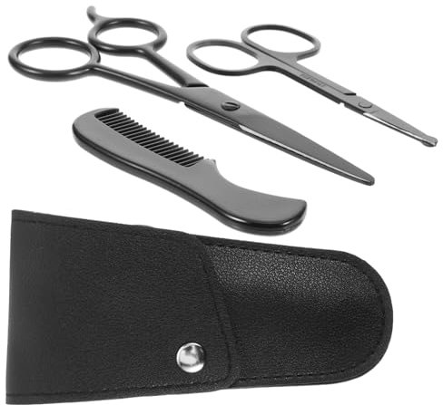 Gogogmee Bartpflege Für Männer Mit -schnurrbartschere Barttrimmschere Kamm Und Aufbewahrungstasche Für Geschäft Zuhause Und Reisen