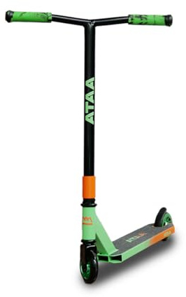 Patinete Stunt ATAA Arkano Naranja con Ruedas PU Antideslizantes Manillar Reforzado y Freno Trasero para 6-12 años.