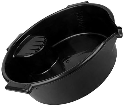 Vaschetta di raccolta dell'olio rotonda da 6 l con vassoio di raccolta dell'olio con manico e scala di raccolta dell'olio Pan riutilizzabile