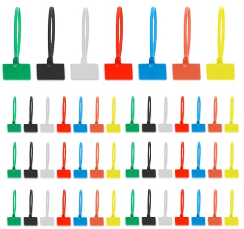 300 etichette per cavi, etichette identificative scrivibili su etichette autobloccanti, marcatore ed etichettatura, fascette per cavi, per fai da te, casa, ufficio, giardino, garage, multicolore