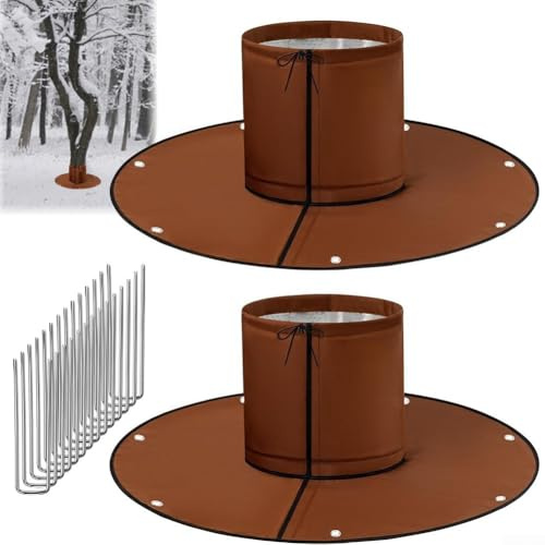 Protectores de raíz de palmera, desmontables, resistentes, impermeables, de tela Oxford, cubiertas de invierno con clavos de tierra, para clima frío al aire libre (2 unidades)