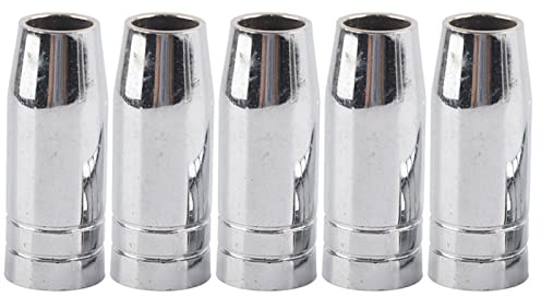 Oumefar Binzel MB 25AK Gasmunstycke 5st Galvanisering Koppar Koniska Svetsbrännare Munstycken Ersättningsdelar för MIG MAG Svetsbrännare Tillbehör 15mm Storlek
