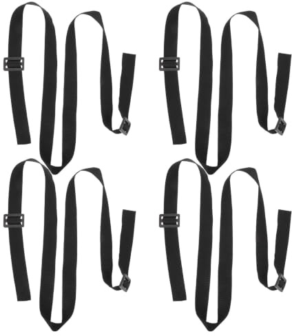 Housoutil 4pcs Adjustable Fruit Harvesting Bucket Strap with Portable Polyester Material and Large Capacity for Home and Nursery Use, Black Shoulder Strap Belt for Fertilizer and Harvesting