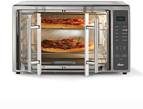 Oster Air Fryer Oven 10-in-1 Countertop Toaster Oven with XL Capacity & French Doors, Stainless Steel