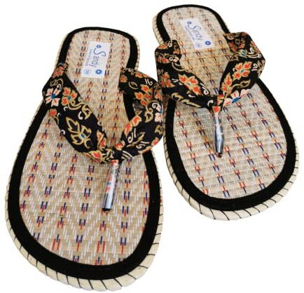 | Séparateurs d'orteil pour femme | FilpFlop | Sandales pour femmes en fibres naturelles et écologiques, Noir , 40 EU