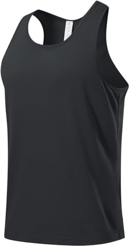 USUN Gimnasio Músculo Tank Top Sin Mangas Culturismo Suelto Ligero y Transpirable Absorción de Sudor Finas Correas Camiseta de Tirantes para Hombre Deportivo Camiseta Top de Deporte para Hombre