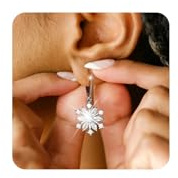 MACACHII Christmas Snowflake Earrings 925 Sterling Silver Post, Cubic Zirconia Dangle for Women & Girls | Hypoallergenic, Sparkling Festive Winter Holiday Jewellery Gifts