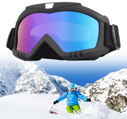 Skidsnowboard-Glasögon, UV-Skyddsglasögon, Motocrossglasögon Hjälmkompatibla, Skidåkning Cykling För Utomhusaktiviteter Som Cykling, Snowboardåkning, Dubbla Linser Och Skumvaddering För Unisex Vuxen