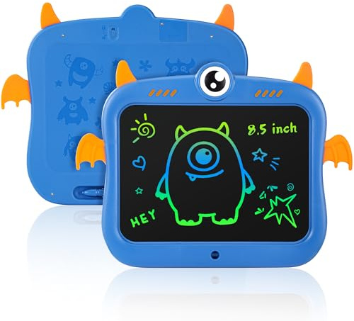 ONKELYIM Tablette D'écriture LCD Pour Enfants, Tablette De Dessin Colorée De 8,5 Pouces, Jouets Éducatifs, Cadeaux D'anniversaire Pour Garçons Et Filles Âgés De 3, 4, 5, 6, 7 Et 8 Ans(Bleu)