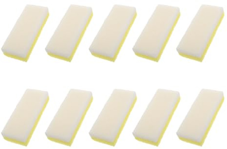 MUCKLILY Lot de 10 Pierres Ponces Pieds en Mousse PU Jaune Exfoliation Douce et Élimination des Callosités Nettoyant Hygiénique pour Soins Pédicure à Domicile Voyage