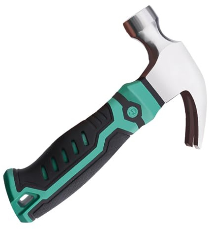 Martillo multifunción compacto de agarre ergonómico para clavar tareas de palanca y reparación con agarre ergonómico y herramienta de varilla de palanca con bordes